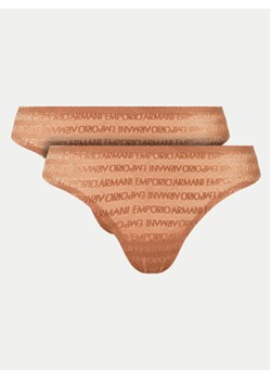 Emporio Armani Underwear Komplet 2 par fig brazylijskich 163333 3F204 01656 Brązowy ze sklepu MODIVO w kategorii Majtki damskie - zdjęcie 172187522