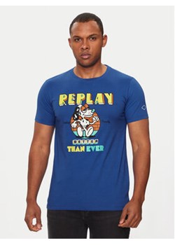 Replay T-Shirt M6800.000.2660 Niebieski Regular Fit ze sklepu MODIVO w kategorii T-shirty męskie - zdjęcie 172187580