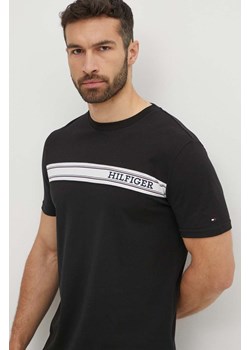 Tommy Hilfiger t-shirt bawełniany męski kolor czarny z aplikacją UM0UM03196 ze sklepu ANSWEAR.com w kategorii T-shirty męskie - zdjęcie 172188274