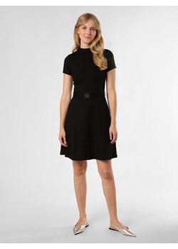HUGO Sukienka damska - Nerion Kobiety wiskoza czarny jednolity ze sklepu vangraaf w kategorii Sukienki - zdjęcie 172188292