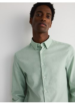 Reserved - Koszula regular fit z lnem - jasnozielony ze sklepu Reserved w kategorii Koszule męskie - zdjęcie 172189981