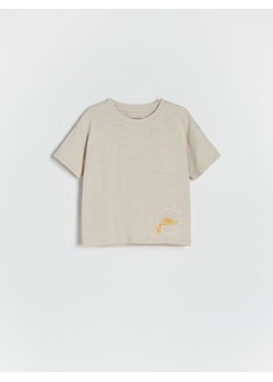 Reserved - T-shirt z nadrukiem - beżowy ze sklepu Reserved w kategorii Koszulki niemowlęce - zdjęcie 172190052