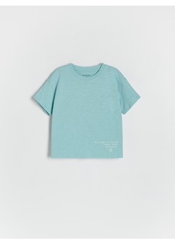 Reserved - T-shirt z nadrukiem - miętowy ze sklepu Reserved w kategorii Koszulki niemowlęce - zdjęcie 172190054
