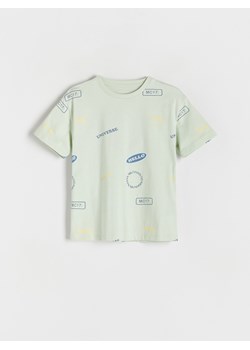 Reserved - T-shirt z nadrukiem - jasnozielony ze sklepu Reserved w kategorii T-shirty chłopięce - zdjęcie 172194684