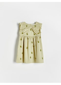 Reserved - Luźna sukienka z haftem - jasnozielony ze sklepu Reserved w kategorii Sukienki niemowlęce - zdjęcie 172194721