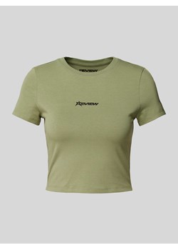 T-shirt krótki z nadrukiem z logo ze sklepu Peek&Cloppenburg  w kategorii Bluzki damskie - zdjęcie 172195392
