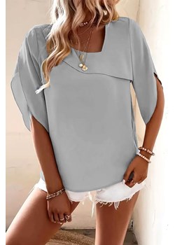 Bluzka SOLERDA GREY ze sklepu Ivet Shop w kategorii Bluzki damskie - zdjęcie 172195533
