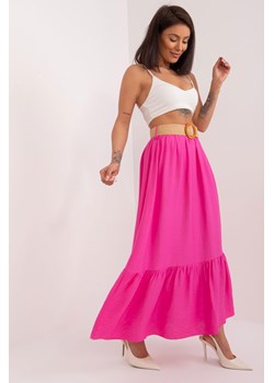 Trapezowa Spódnica Maxi Z Falbaną ciemno różowa ze sklepu 5.10.15 w kategorii Spódnice - zdjęcie 172195622