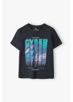 Bawełniana bluzka chłopięca z krótkim rękawem - Cyber ze sklepu 5.10.15 w kategorii T-shirty chłopięce - zdjęcie 172195623