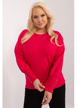 Bluza Plus Size Z Bufiastym Rękawem czerwona ze sklepu 5.10.15 w kategorii Bluzy damskie - zdjęcie 172195712