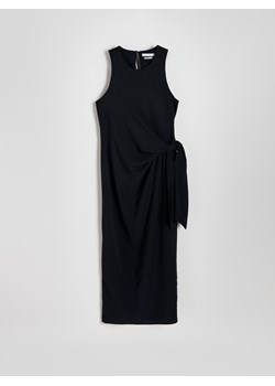 Reserved - Sukienka midi z wiązaniem - czarny ze sklepu Reserved w kategorii Sukienki - zdjęcie 172197144