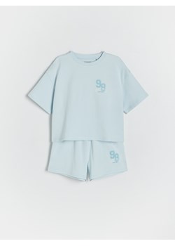 Reserved - Dwuczęściowy komplet dresowy - jasnoturkusowy ze sklepu Reserved w kategorii Bluzki dziewczęce - zdjęcie 172197220