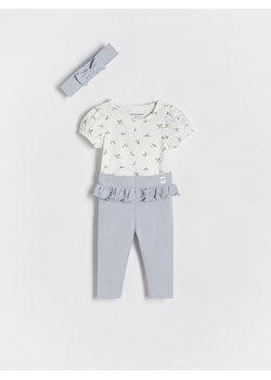 Reserved - Bawełniany komplet z opaską - jasnoniebieski ze sklepu Reserved w kategorii Odzież dla niemowląt - zdjęcie 172197344