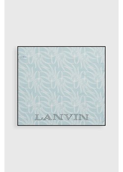 Lanvin apaszka z domieszką jedwabiu kolor niebieski wzorzysty 6L4545.SR672 ze sklepu ANSWEAR.com w kategorii Szaliki i chusty damskie - zdjęcie 172197852