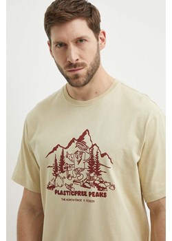 The North Face t-shirt męski kolor beżowy z nadrukiem NF0A87DX3X41 ze sklepu ANSWEAR.com w kategorii T-shirty męskie - zdjęcie 172197864