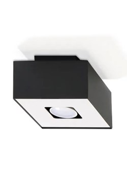 Designerski kwadratowy plafon E773-Mons - czarny ze sklepu Edinos.pl w kategorii Lampy sufitowe - zdjęcie 172200863