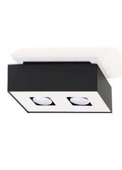 Czarno-biały nowoczesny plafon E774-Mons - czarny ze sklepu Edinos.pl w kategorii Lampy sufitowe - zdjęcie 172200870