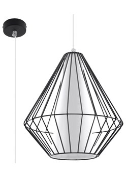 Industrialna lampa wisząca druciana E843-Demo - czarny ze sklepu Edinos.pl w kategorii Lampy wiszące - zdjęcie 172201114