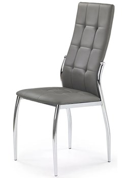 Krzesło nowoczesne pikowane Azrel - popielate ze sklepu Edinos.pl w kategorii Krzesła - zdjęcie 172201223