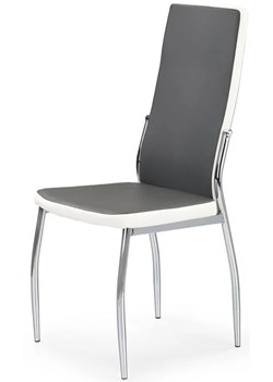 Popielate metalowe krzesło tapicerowane - Abrim ze sklepu Edinos.pl w kategorii Krzesła - zdjęcie 172201244