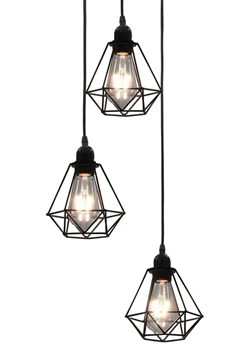Czarna druciana lampa wisząca w stylu loftowym - EX820-Tevis ze sklepu Edinos.pl w kategorii Lampy wiszące - zdjęcie 172201950