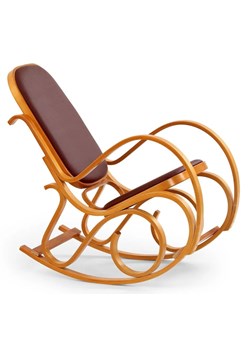 Drewniany fotel bujany w kolorze Olcha - Dixel ze sklepu Edinos.pl w kategorii Fotele - zdjęcie 172202832