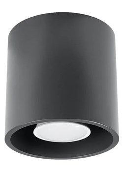 Okrągły plafon LED antracyt - EX538-Orbil ze sklepu Edinos.pl w kategorii Lampy sufitowe - zdjęcie 172203584