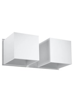Biały podwójny kinkiet kwadrat - EX580-Quas ze sklepu Edinos.pl w kategorii Lampy ścienne - zdjęcie 172203674