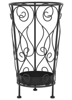 Czarny metalowy stojak na parasole w stylu vintage - Selvis ze sklepu Edinos.pl w kategorii Zestawy mebli do przedpokoju - zdjęcie 172203870