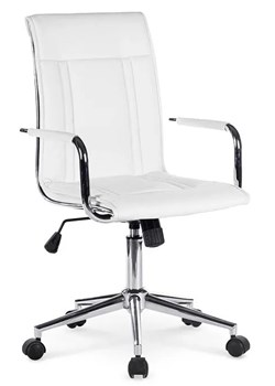 Biały biurowy fotel obrotowy do komputera - Lenton ze sklepu Edinos.pl w kategorii Krzesła biurowe - zdjęcie 172204000