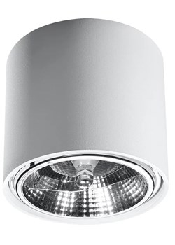 Biały nowoczesny plafon LED tuba - EX655-Tiubo ze sklepu Edinos.pl w kategorii Lampy sufitowe - zdjęcie 172204463