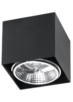 Czarny kwadratowy plafon LED kostka - EX656-Blaki ze sklepu Edinos.pl w kategorii Lampy sufitowe - zdjęcie 172204493