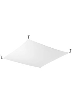 Biały skandynawski plafon z tkaniny 105x105 cm - EX658-Luni ze sklepu Edinos.pl w kategorii Lampy sufitowe - zdjęcie 172204494