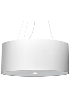 Biały regulowany żyrandol z abażurem 70 cm - EX691-Otti ze sklepu Edinos.pl w kategorii Lampy wiszące - zdjęcie 172204600