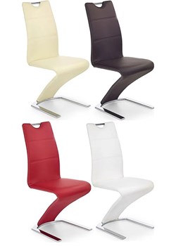 Stylowe tapicerowane krzesło metalowe Yorker - 3 kolory ze sklepu Edinos.pl w kategorii Krzesła - zdjęcie 172204762