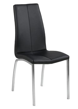 Eleganckie krzesło czarno srebrne - Stevi ze sklepu Edinos.pl w kategorii Krzesła - zdjęcie 172204771