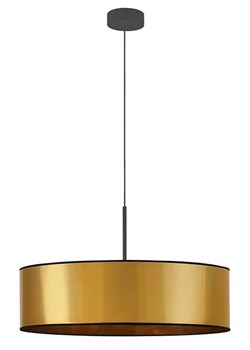 Złoty żyrandol z abażurem walec 60 cm - EX874-Sintrev ze sklepu Edinos.pl w kategorii Lampy wiszące - zdjęcie 172204900