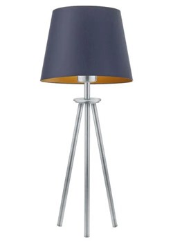 Lampa ze stożkowym abażurem na srebrnym stelażu - EX921-Bergel - 5 kolorów ze sklepu Edinos.pl w kategorii Lampy podłogowe - zdjęcie 172205190