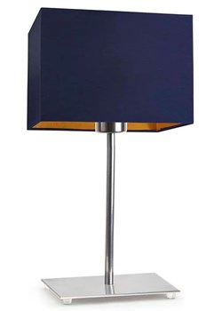 Lampka nocna z włącznikiem na chromowanym stelażu - EX947-Amalfes - 5 kolorów ze sklepu Edinos.pl w kategorii Lampy stołowe - zdjęcie 172205342