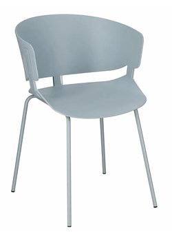 Minimalistyczne krzesło szare - Nalmi ze sklepu Edinos.pl w kategorii Krzesła - zdjęcie 172205453