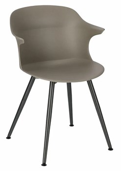 Minimalistyczne krzesło ciemnoszare - Naste ze sklepu Edinos.pl w kategorii Krzesła - zdjęcie 172205531