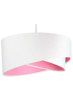 Biało-różowa lampa wisząca z abażurem - EX990-Rezi ze sklepu Edinos.pl w kategorii Lampy wiszące - zdjęcie 172205590