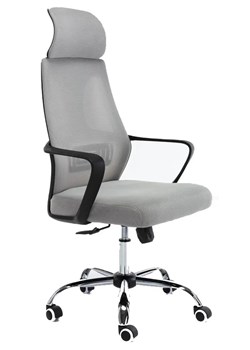 Szary obrotowy fotel biurowy do komputera - Fisan ze sklepu Edinos.pl w kategorii Krzesła do biurka - zdjęcie 172206133