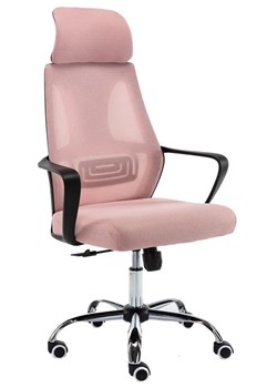 Różowy ergonomiczny fotel biurowy - Fisan ze sklepu Edinos.pl w kategorii Krzesła biurowe - zdjęcie 172206140