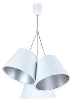 Biało-srebrna potrójna lampa wisząca - EXX67-Semina ze sklepu Edinos.pl w kategorii Lampy wiszące - zdjęcie 172206233