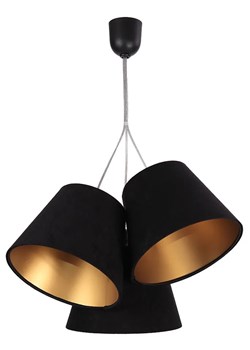 Czarno-złota lampa wisząca z abażurami - EXX69-Novida ze sklepu Edinos.pl w kategorii Lampy wiszące - zdjęcie 172206262