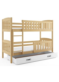 Piętrowe łóżko dla dzieci z białą szufladą 90x200 - Celinda 3X ze sklepu Edinos.pl w kategorii Łóżka dziecięce - zdjęcie 172206422