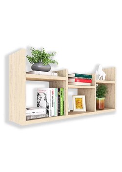 Skandynawska Wisząca Półka Ścienna Dąb Sonoma F4-L36 ze sklepu Edinos.pl w kategorii Półki - zdjęcie 172206614