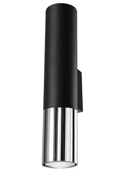Czarno-chromowany kinkiet tuba - EXX205-Loper ze sklepu Edinos.pl w kategorii Lampy ścienne - zdjęcie 172206690