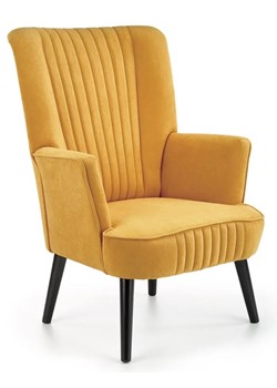 Musztardowy fotel wypoczynkowy - Bovi ze sklepu Edinos.pl w kategorii Fotele - zdjęcie 172206730